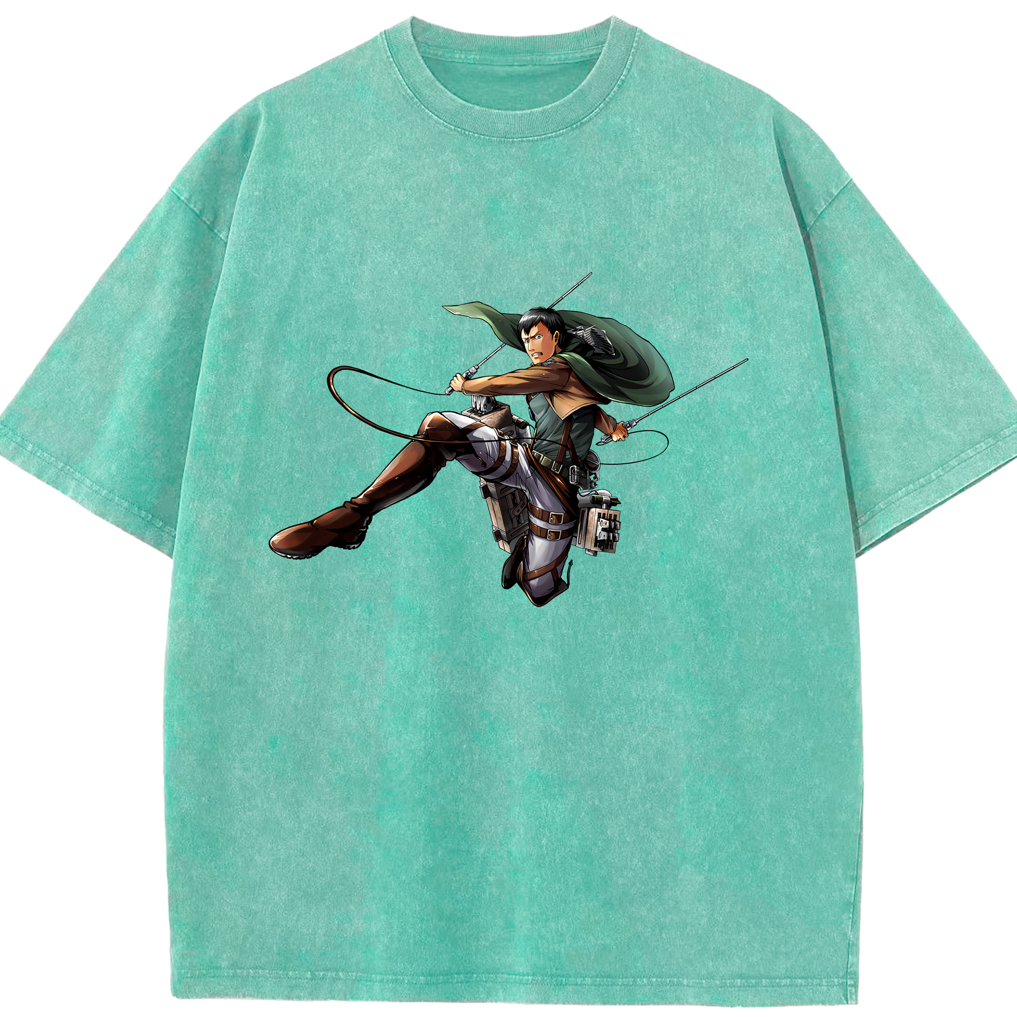 （画像用） 進撃の巨人 ベルトルト・フーバー Attack on Titan Bertholdt Hoover 綿100% ヴィンテージ風 半袖Tシャツ（フロントプリント）